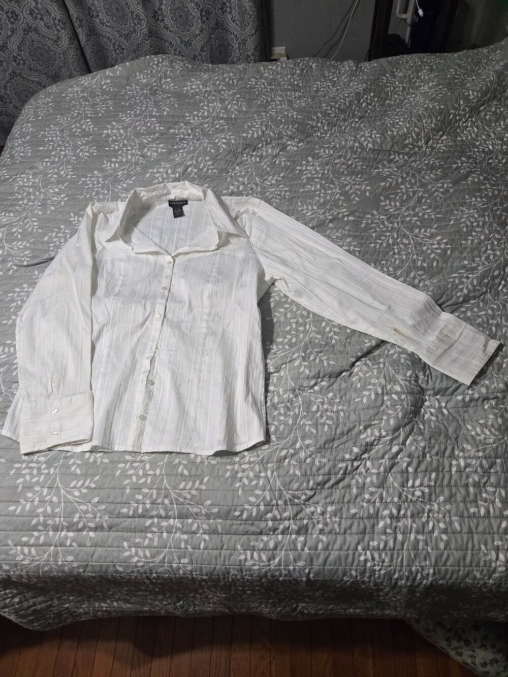 Thin White Button-Up